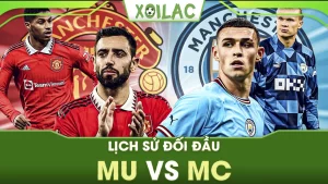 Thành tích trong lịch sử đối đầu MU vs MC 